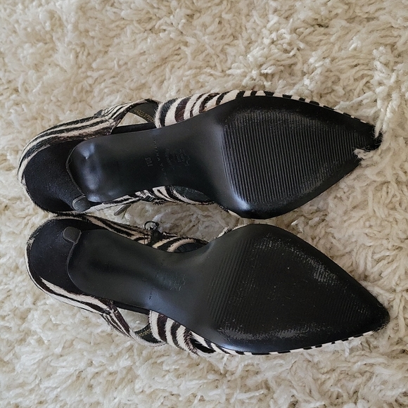 Trina Turk Malibu Calf Hair Cut Out Pump Heels 9 - Picture 9 of 16